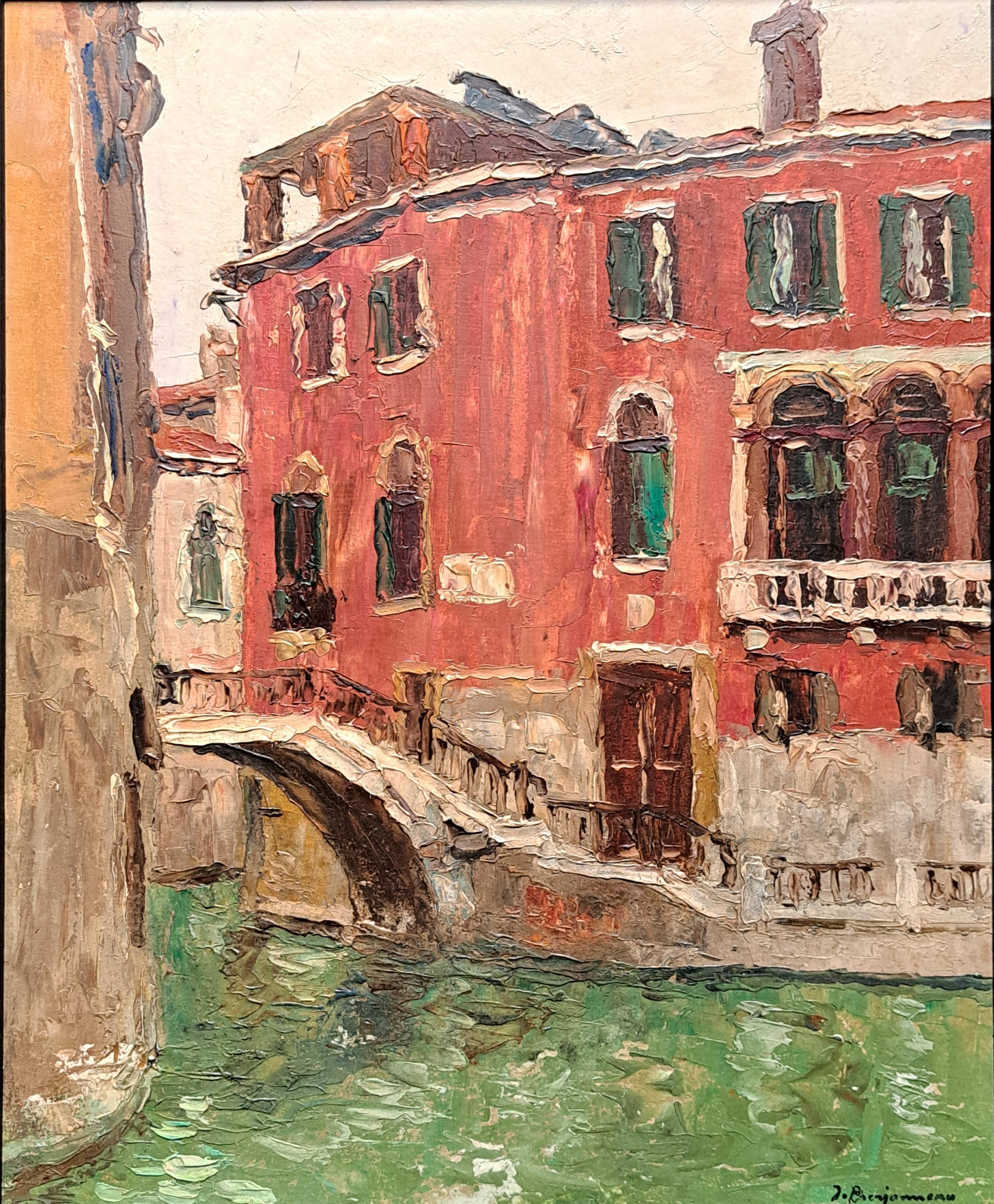 Impressionist painting - oil/cardboard signed berjonneau - french school