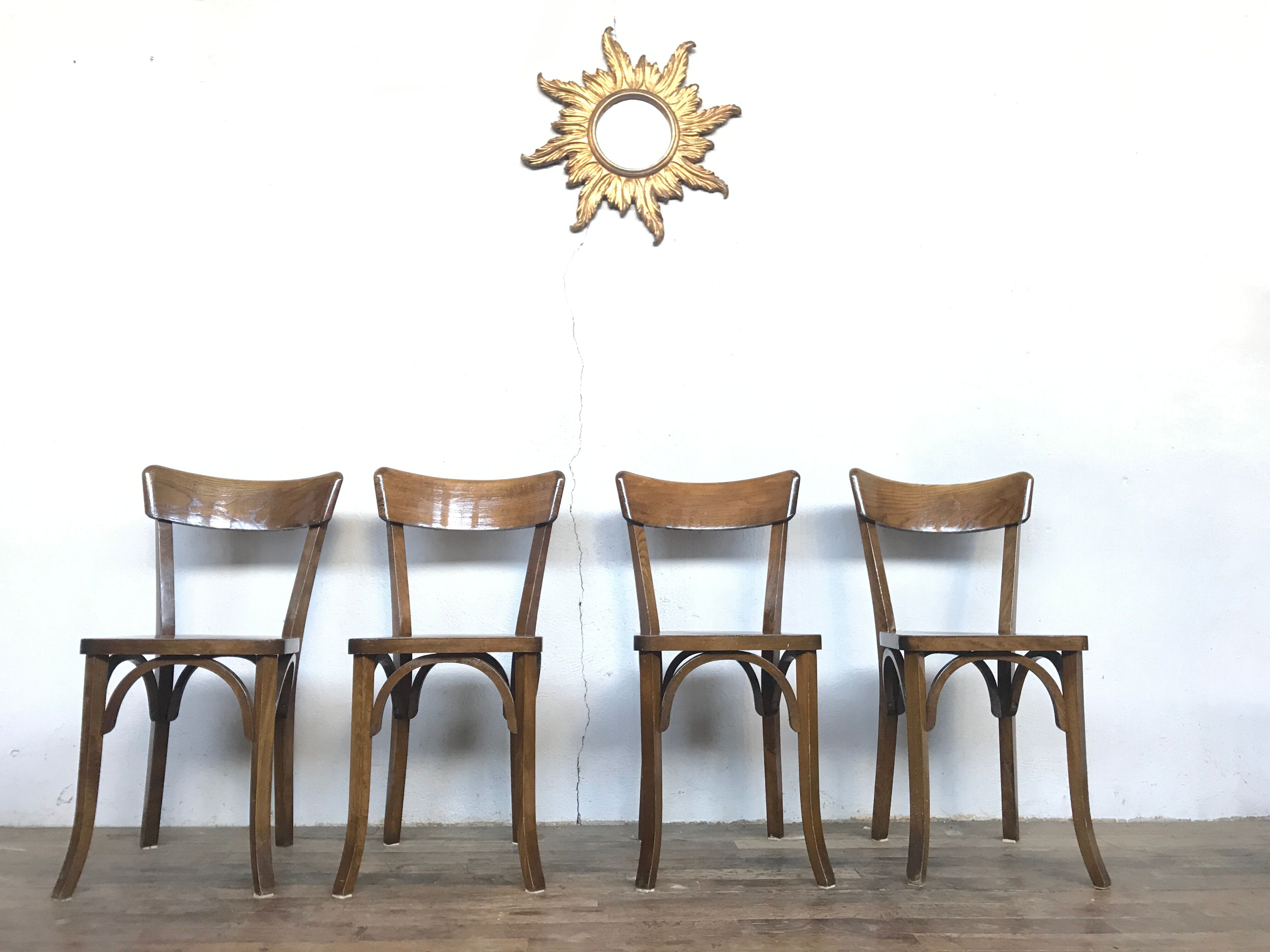 Series of 4 chairs, 1950/1960