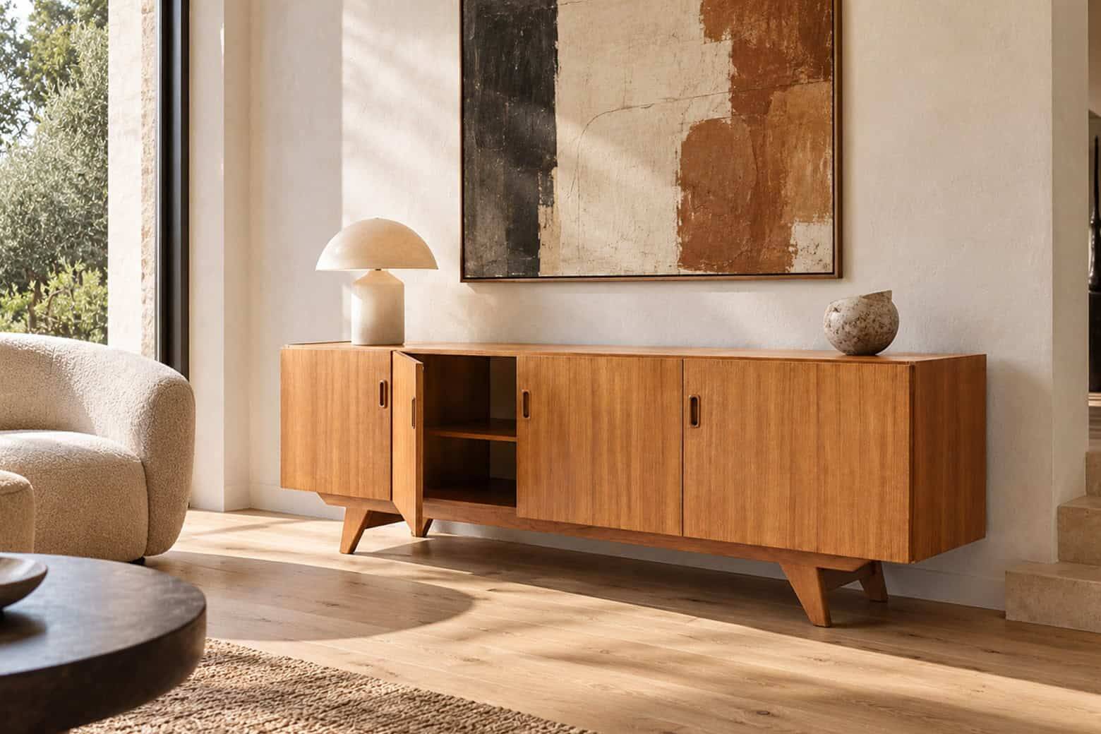 Vintage Scandinavian teak sideboard
