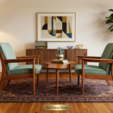 Pair of mint green armchairs from the 1970s.