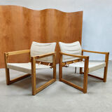 Set of 2 Swedish safari chairs 'diana' Karin Mobring