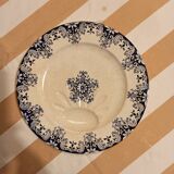Set of 6 plates with asparagus earthenware from Rouen N.Bl