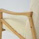 Fauteuil Pen velours côtelé crème
