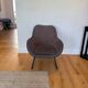 Pair of Joe PMP furniture armchairs in anthracite grey fabric.