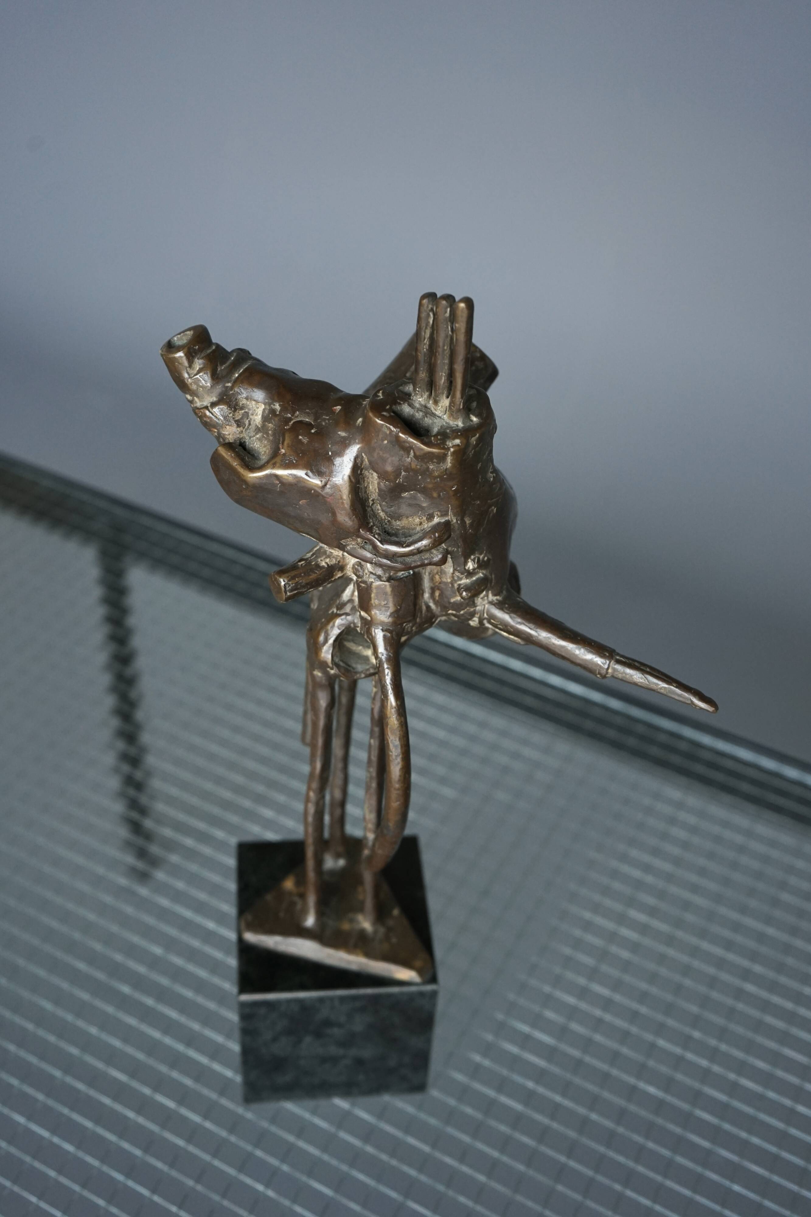 Abstract Bronze Sculpture by Jetty Homan, Netherlands, 1972
