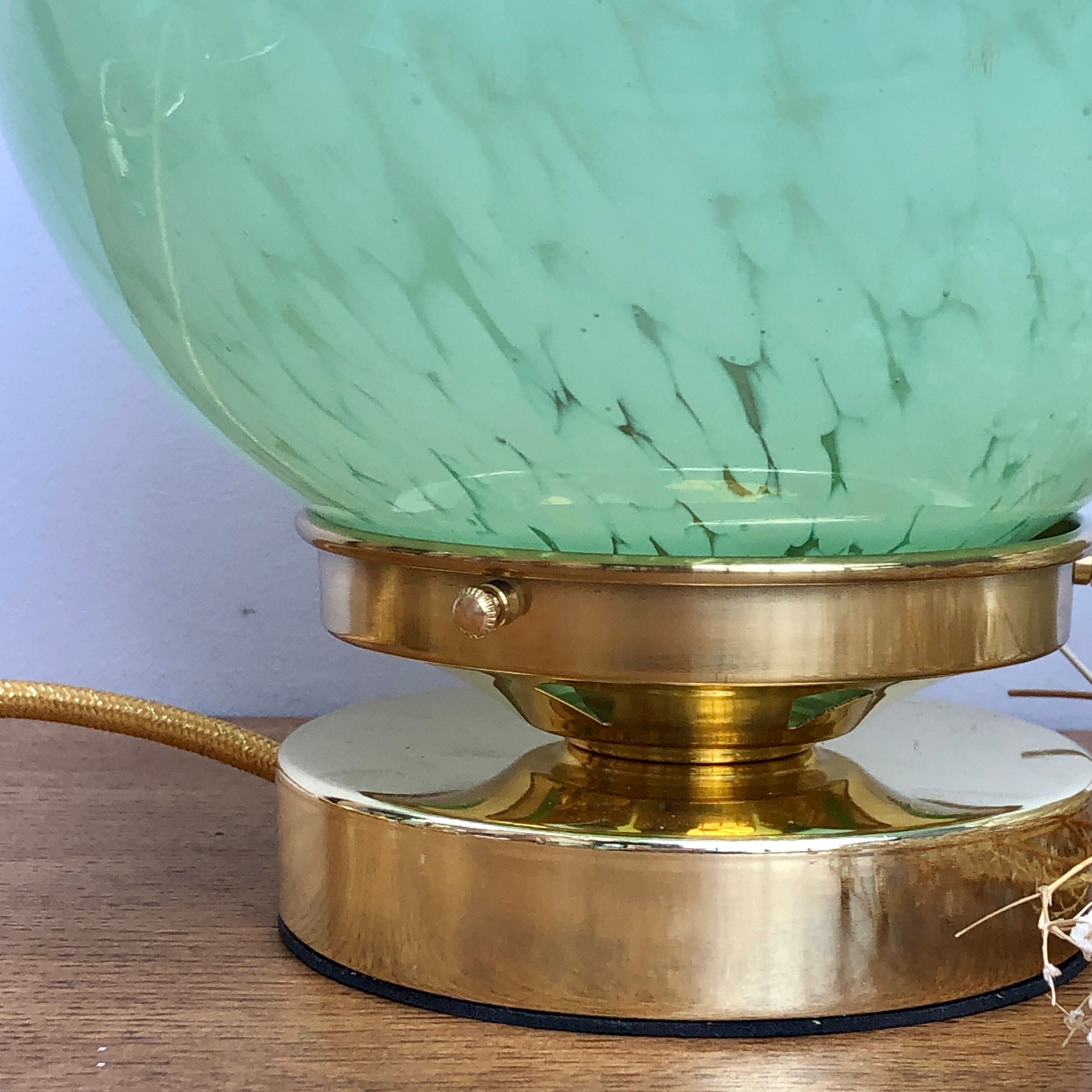 Clichy mint glass hanging lamp