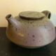 Teapot + 4 bowls in pyrite stoneware from Puisaye, Mr. Isambert Robert Deblander