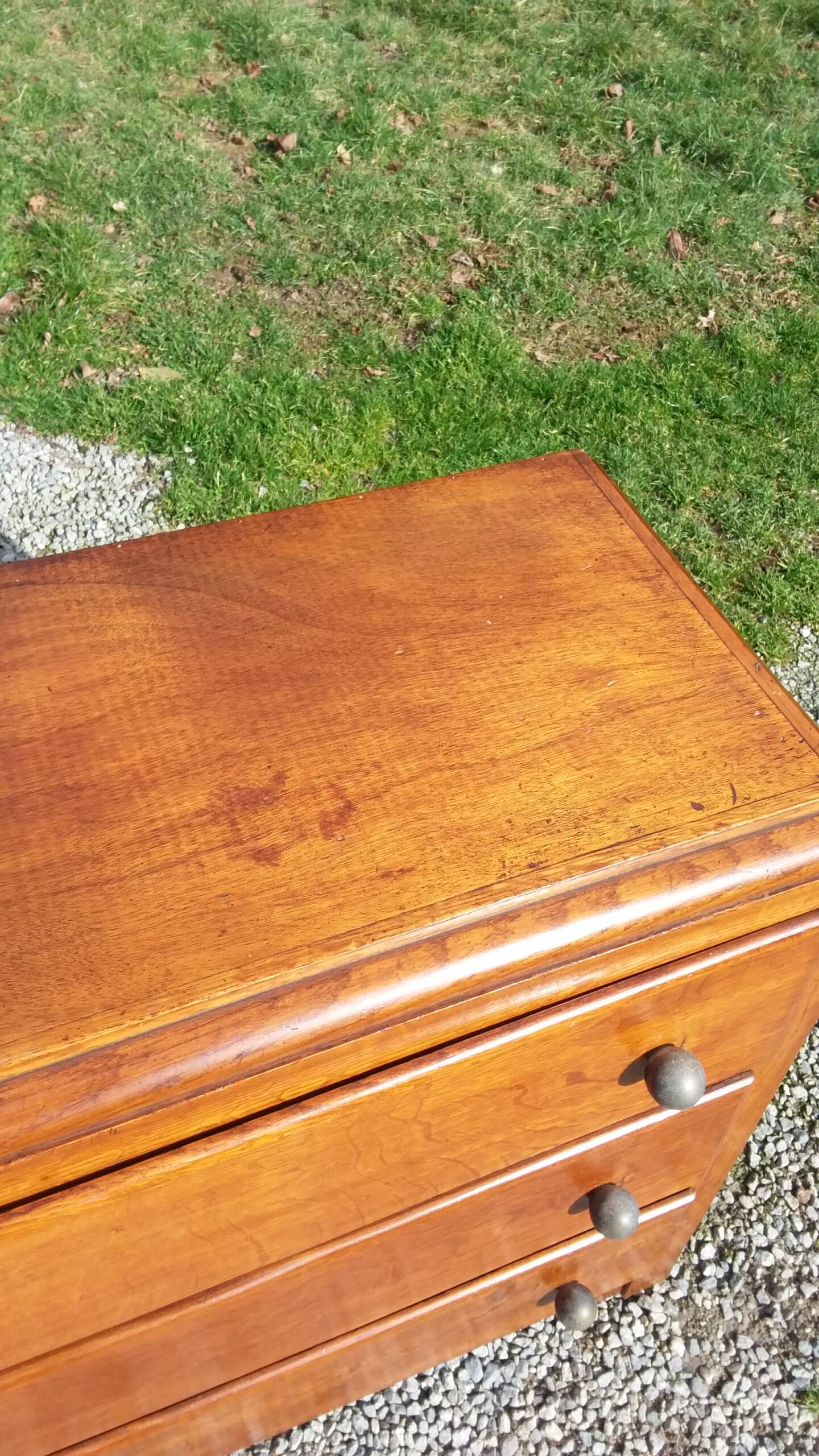 Vintage 3-drawer golden oak chest of drawers from the 50s