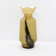 Glass vase V.B. opaline Florence, Italy of the 1970