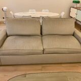 Maries Corner 3-seater sofa Dakota model in mottled beige color