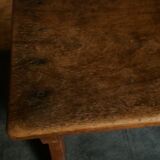 Banc repose-pied ancien en bois massif