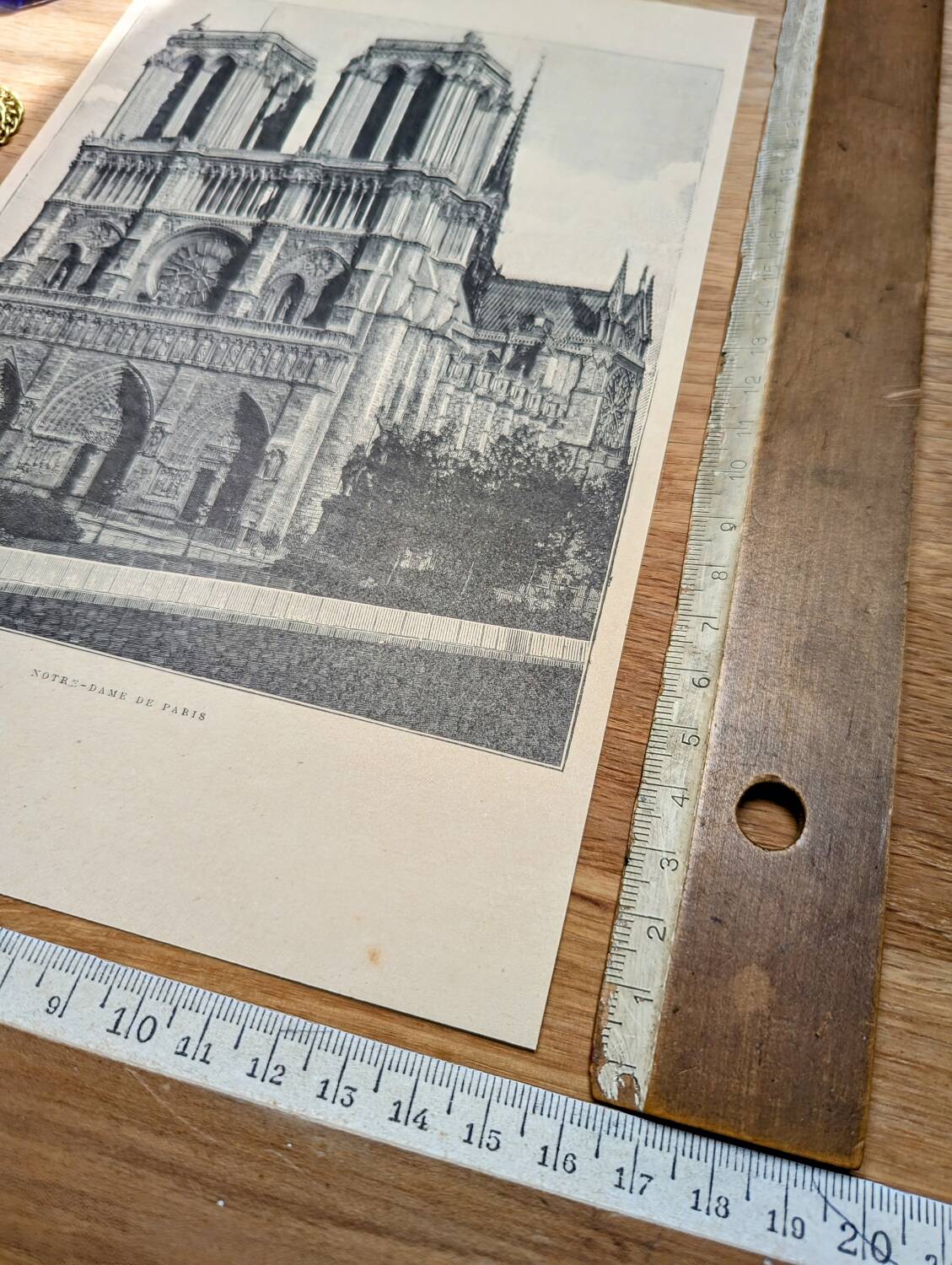 Printed in 1906, Notre-Dame Cathedral, Paris.