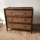 Commode vintage en bois et cannage