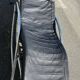 Chrome and leather chaise longue/rocking chair