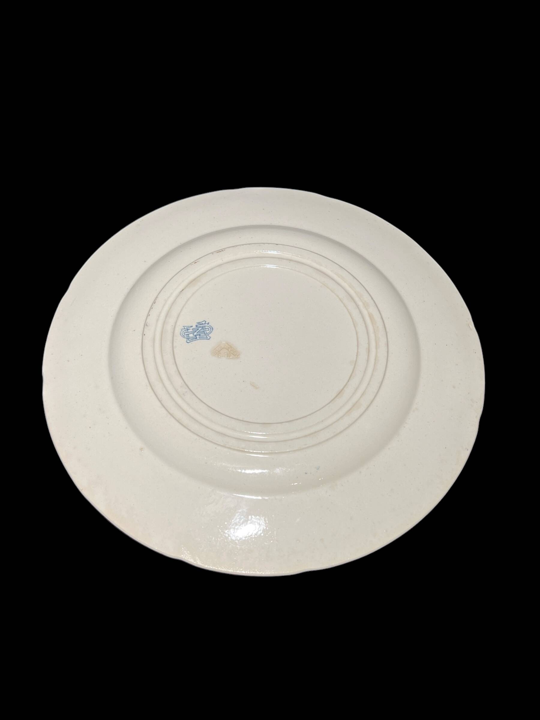 Set of six presentation plates, six dinner plates and one oval dish in Gien porcelain