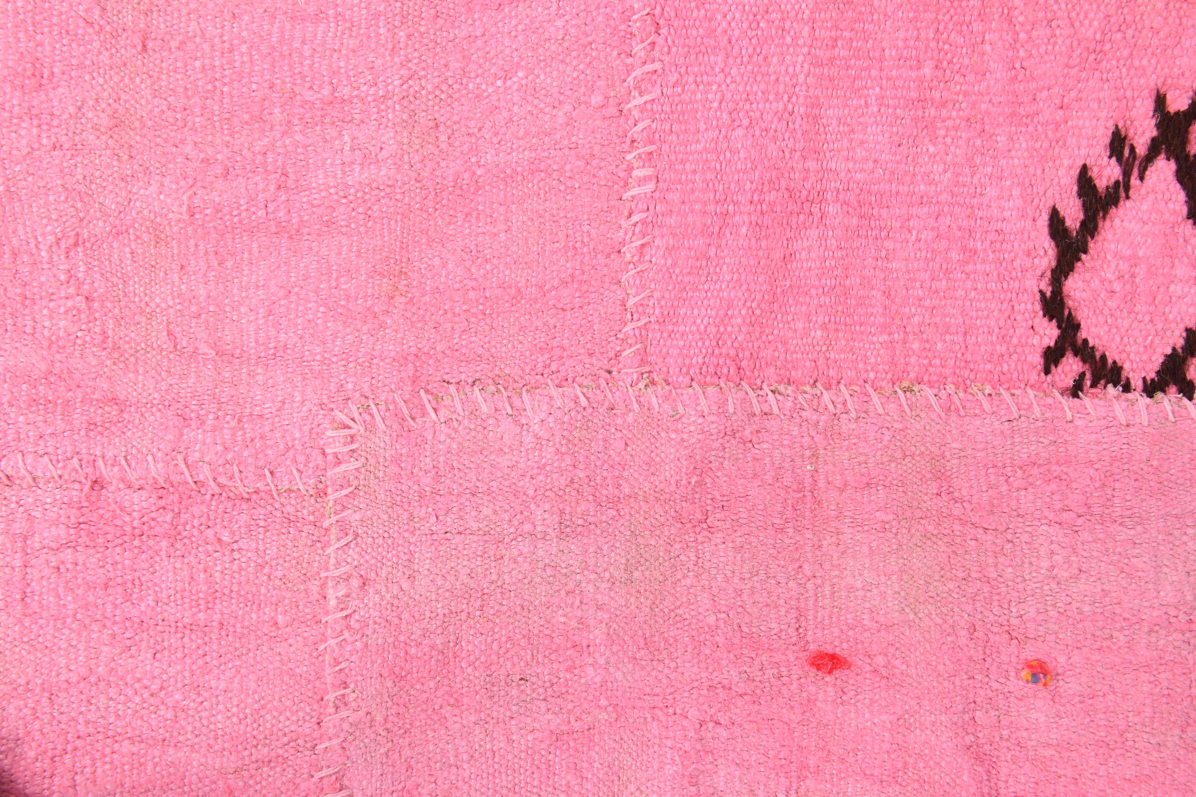 Tapis Kilim rose 7x10, 220x311 cm