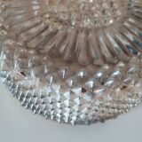 Round ceiling light in the shape of a sun, 1950s glass, vintage.