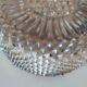 Round ceiling light in the shape of a sun, 1950s glass, vintage.