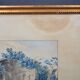 Ecole Italienne du XIXème siècle  « La source de la nymphe Egérie » Gouache