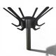 Industrial design coat rack in brushed aluminium - Circa 1990