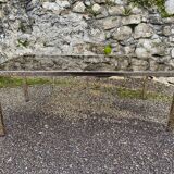 VINTAGE 1970 RECTANGULAR COFFEE TABLE GOLDEN SMOKED BROWN GLASS