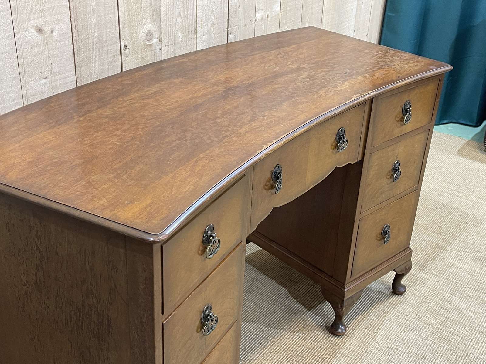 English walnut desk from the 1950s