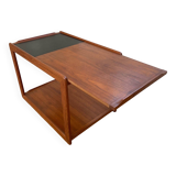 Scandinavian design teak bar cart, trolley, side table, 1960s