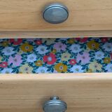 Armoire parisienne asymétrique bois brut 1950