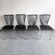Suite de 4 chaises vintage scoubidou 1960