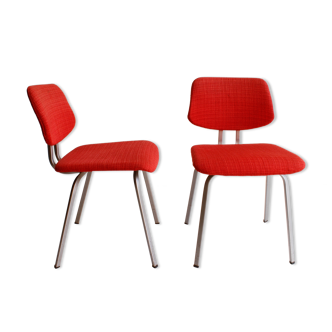 2 chaises rouges par Friso Kramer pour Ahrend De Cirkel