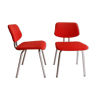 2 chaises rouges par Friso Kramer pour Ahrend De Cirkel