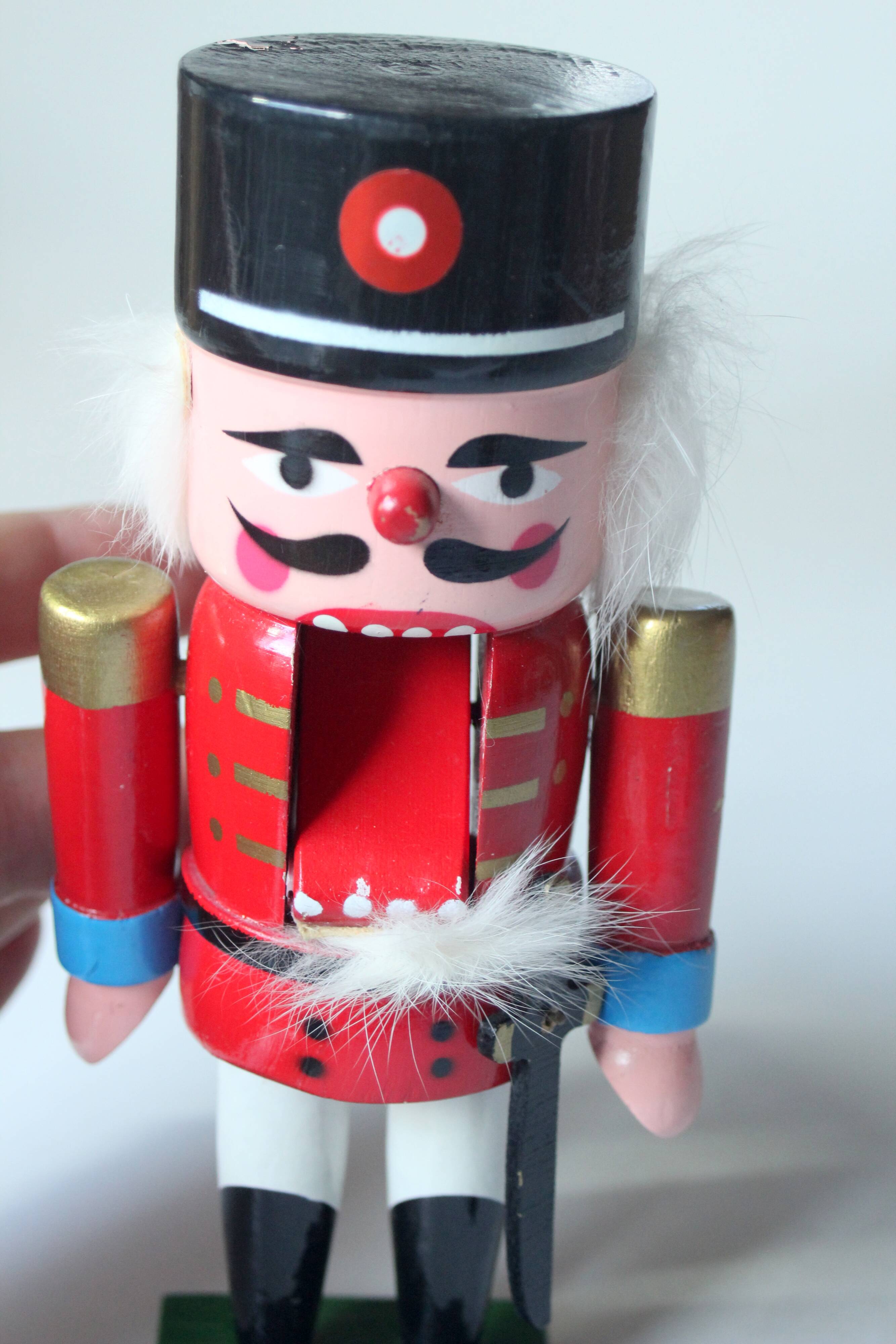Wooden handmade nutcracker, vintage from the 1970s