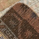 2x8 Short Blue Beige Vintage Runner Rug, 58x250Cm