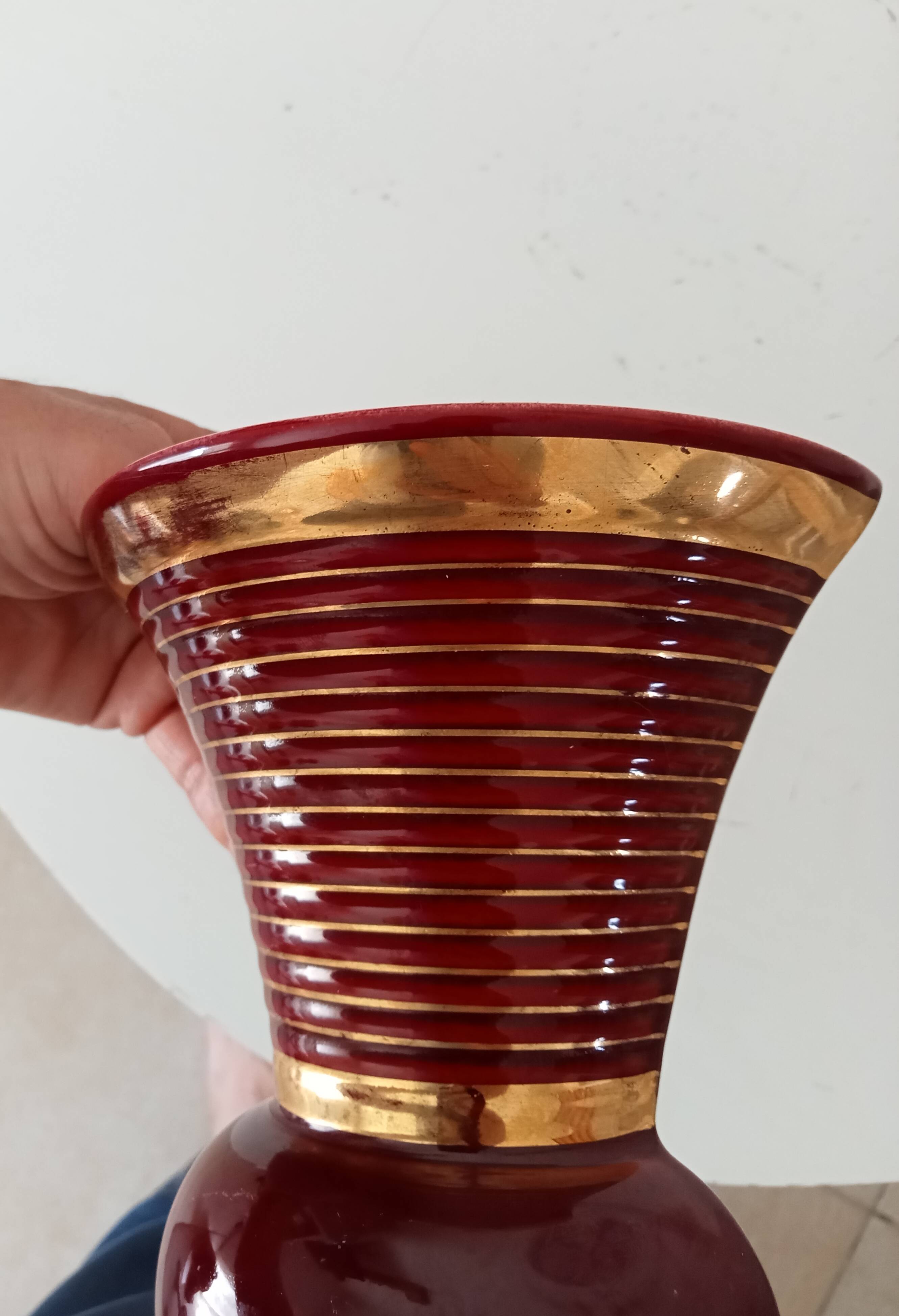 Art Deco ceramic wall vase