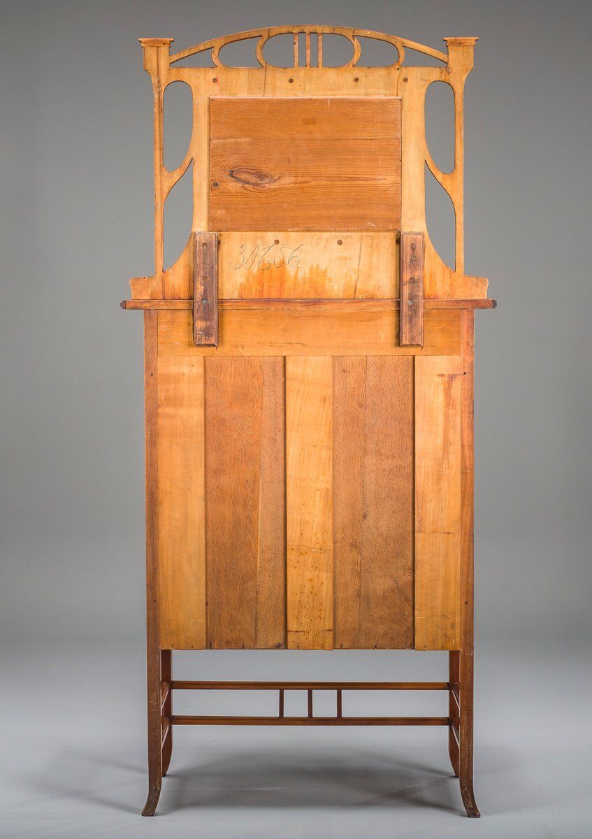 Art Nouveau cabinet with mirror, 1890s