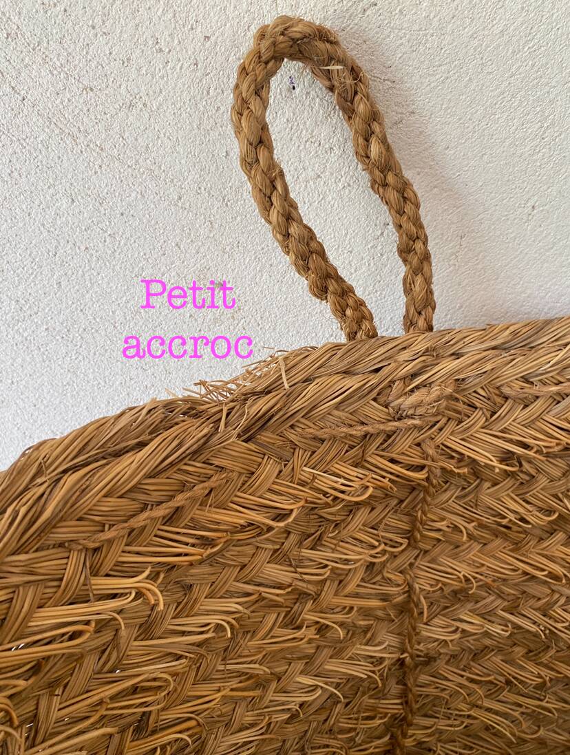 XXL woven straw basket