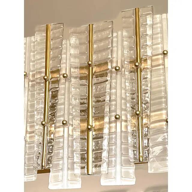 Modern Italian square ceiling light "tropical" in Murano glass by Simoeng