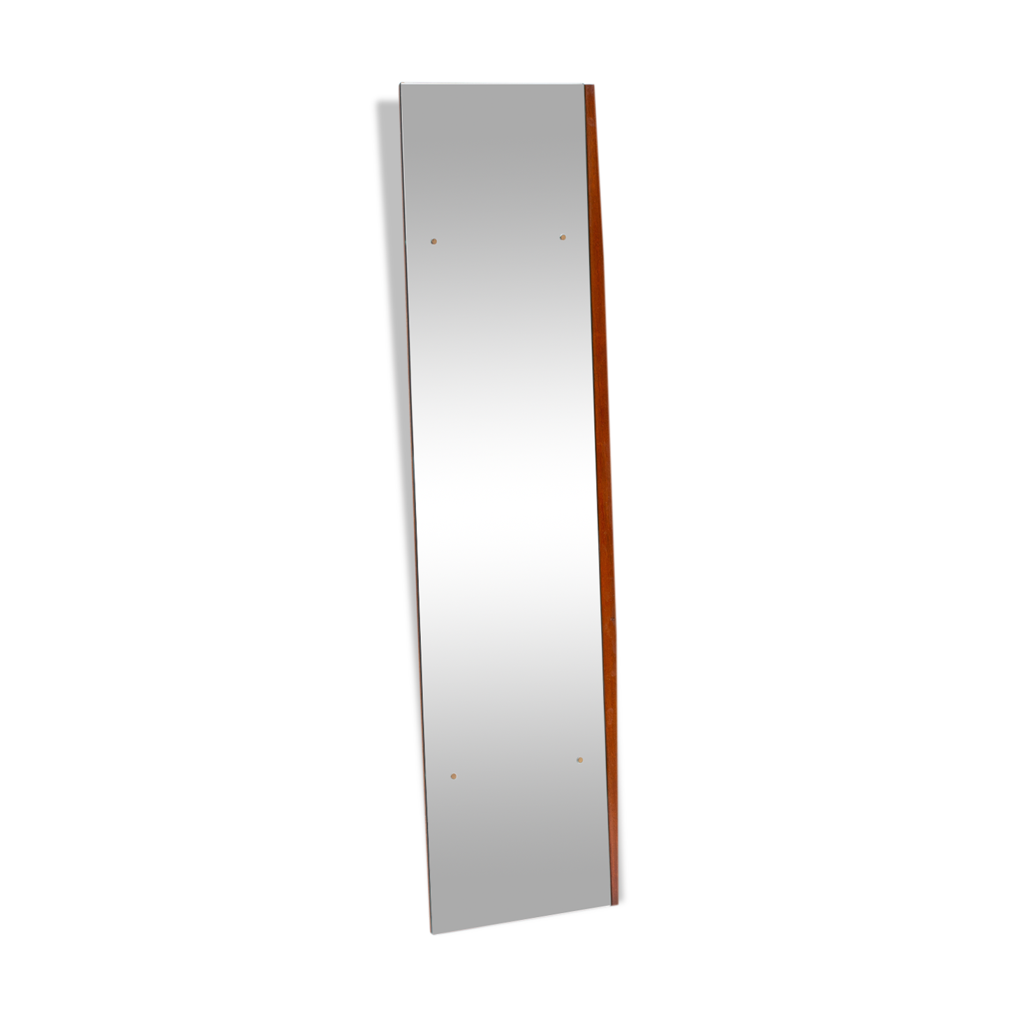 Scandinavian vintage rectangular teak mirror, 1960