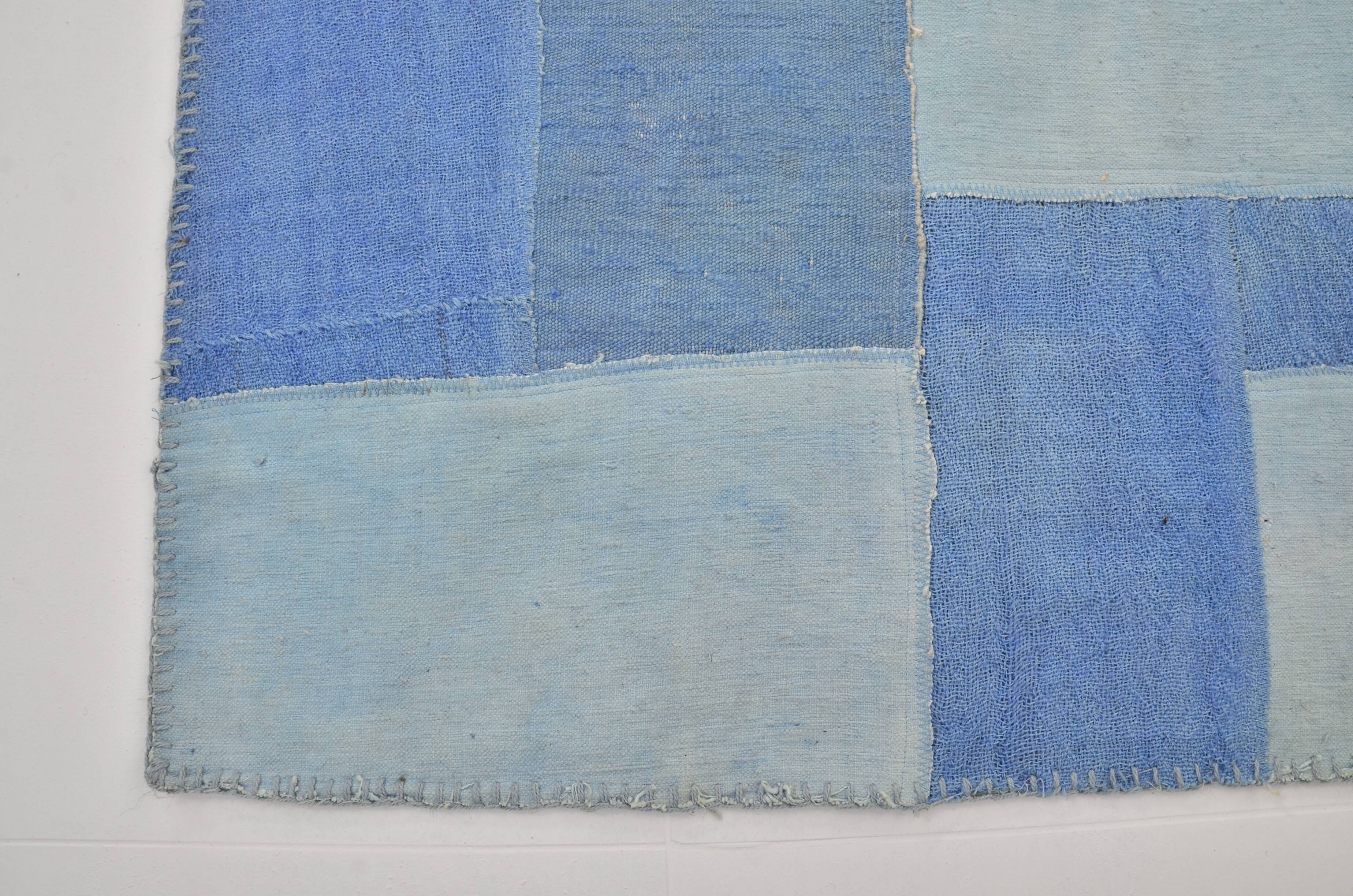 Blue Vintage Turkish Antique Kilim Rug sku 3025