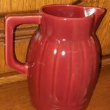 Orchies ceramic jug pitcher, with red enamel