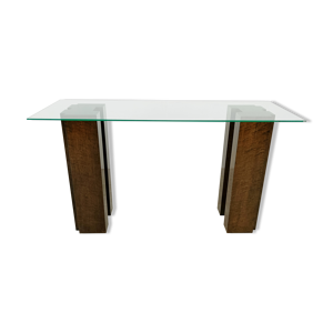 console vintage en bois