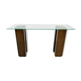 Vintage burl wood console, 1980s