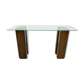 Vintage burl wood console, 1980s