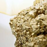 Mid-century table lamp in pyrite stone - original shade