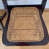 Pair of folding cane chairs