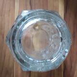 Vase en verre moulé effet diamant