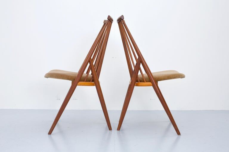 Set de 4 chaises ''Flamingo'' par Thea Leonard pour Nassjo Stolefrabrik, Suède, 1960