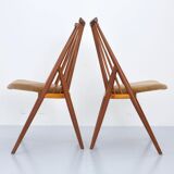 Ensemble de 4 chaises ''Flamingo'' par Thea Leonard pour Nassjo Stolefrabrik, Suède, 1960