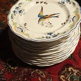 15 plates longchamp model clery decor bird