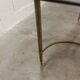 Gold brass coffee table with smoked glass 1970